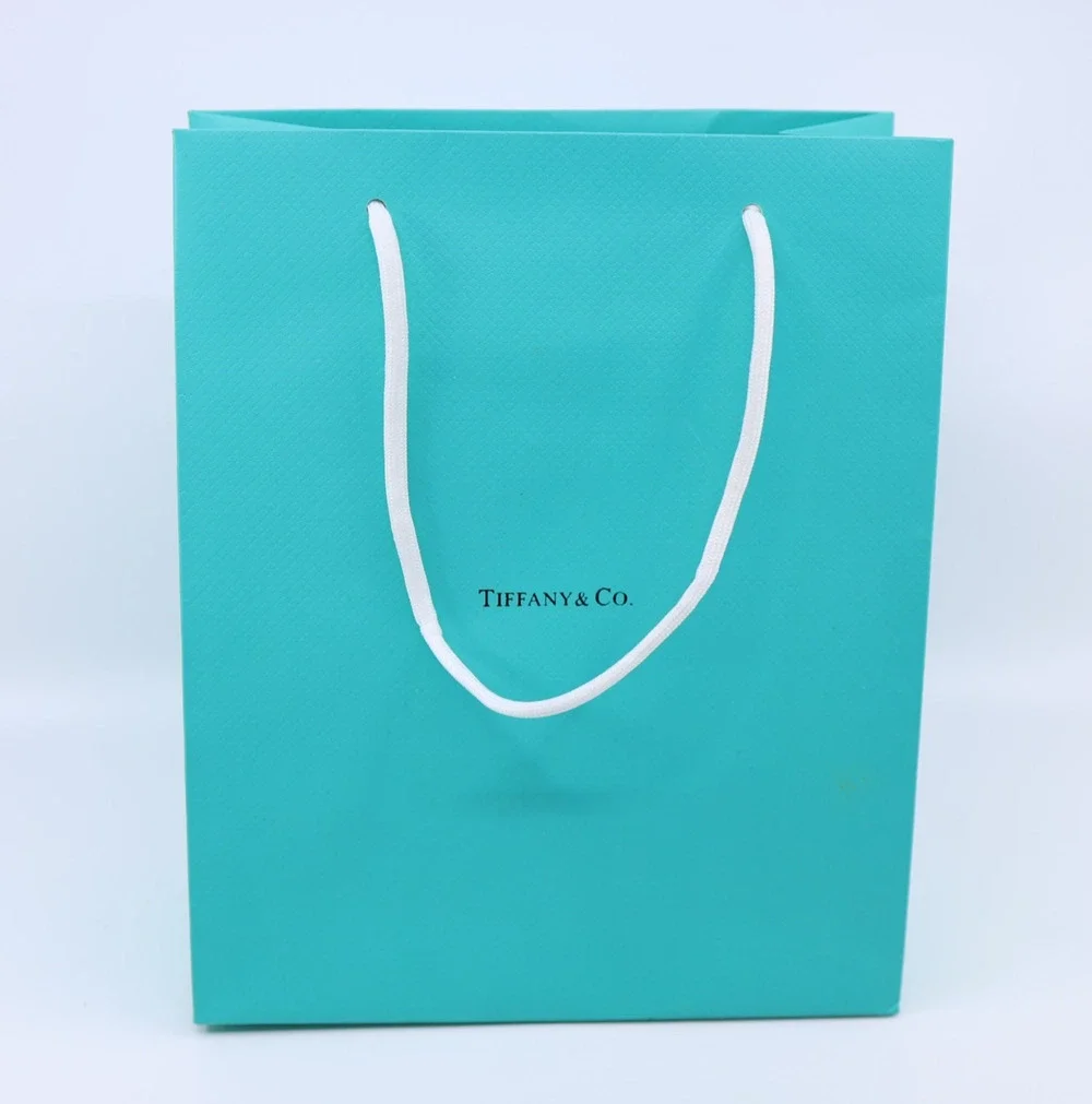 Authentic Tiffany & Co. Blue Empty Paper Gift Bag 9.75